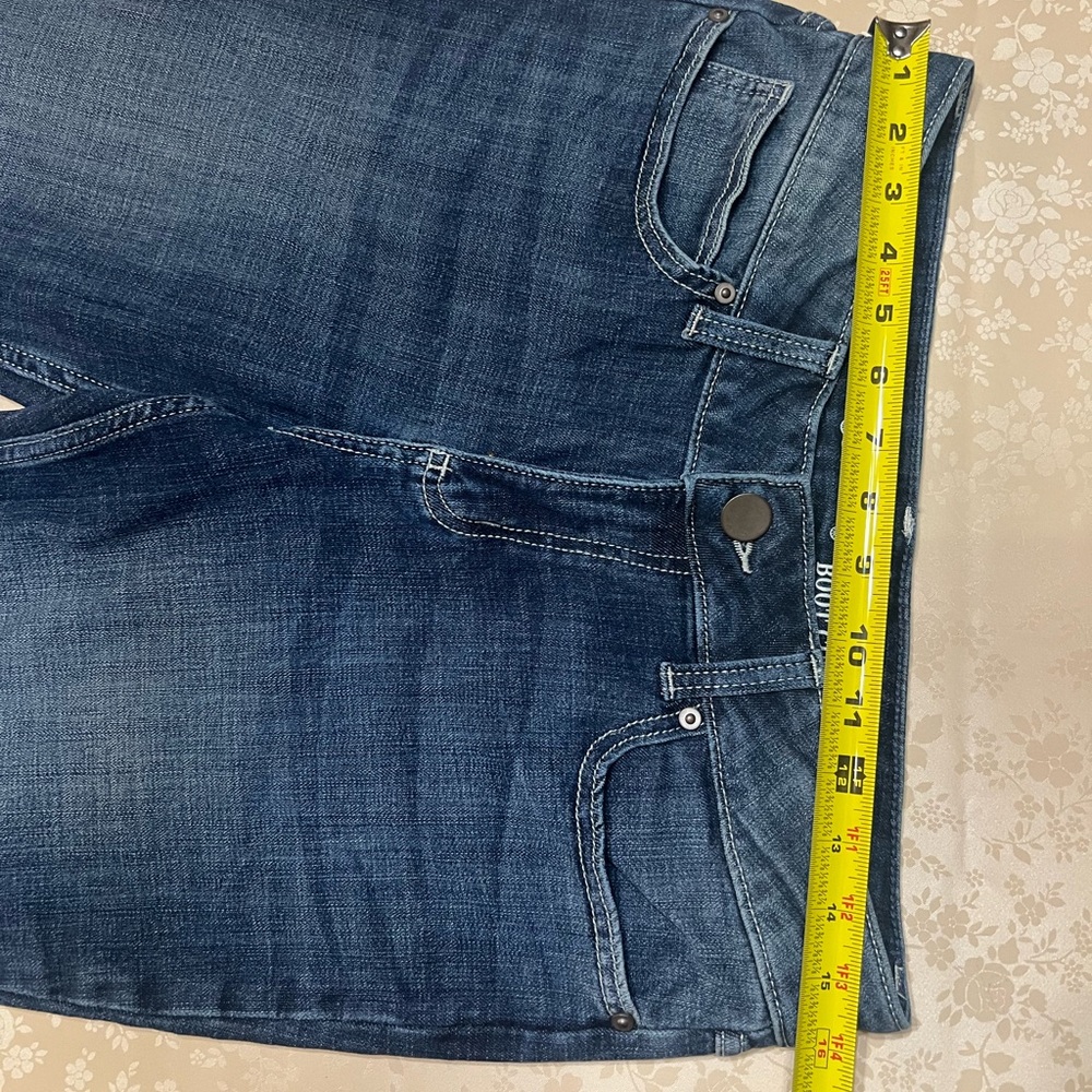 Wrangler Women's Bootcut Stretch Denim Jeans Size 9X36 Medium Wash Tall Low Rise - Picture 5 of 15